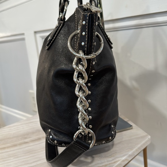 Michael Kors Vintage Uptown Astor Leather Studded Satchel EUC - Picture 7 of 17